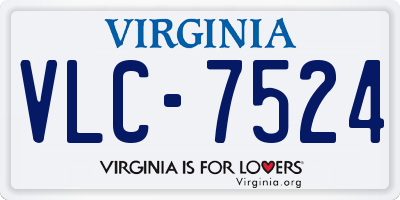 VA license plate VLC7524