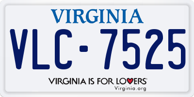 VA license plate VLC7525