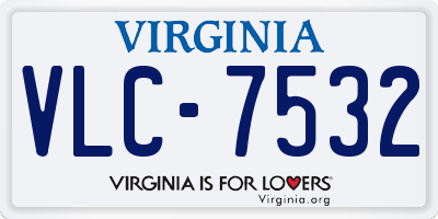 VA license plate VLC7532