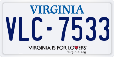 VA license plate VLC7533
