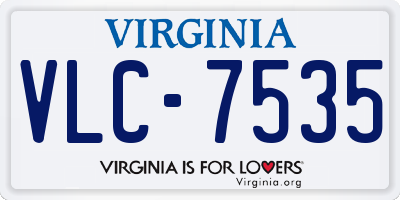 VA license plate VLC7535