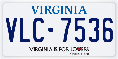 VA license plate VLC7536