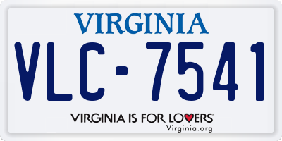 VA license plate VLC7541