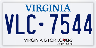 VA license plate VLC7544