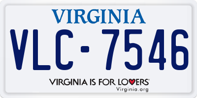 VA license plate VLC7546
