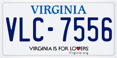 VA license plate VLC7556