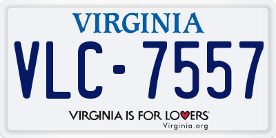 VA license plate VLC7557