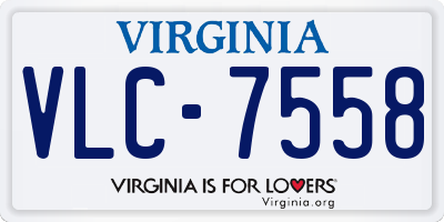 VA license plate VLC7558