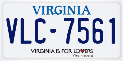 VA license plate VLC7561