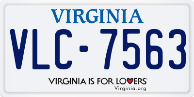 VA license plate VLC7563