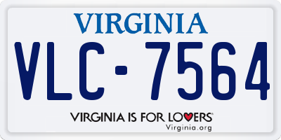 VA license plate VLC7564