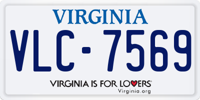 VA license plate VLC7569