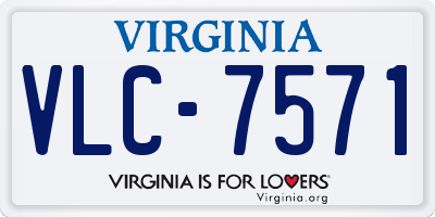 VA license plate VLC7571