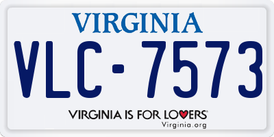 VA license plate VLC7573
