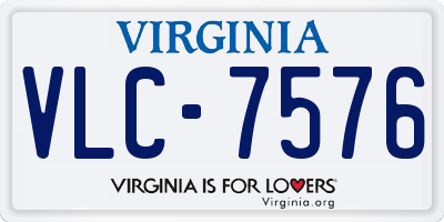 VA license plate VLC7576