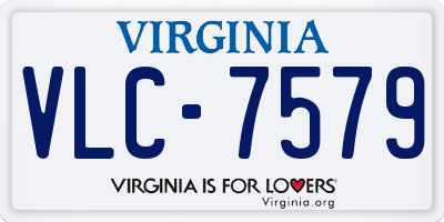 VA license plate VLC7579