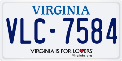 VA license plate VLC7584