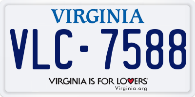 VA license plate VLC7588