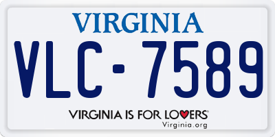 VA license plate VLC7589