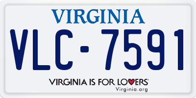 VA license plate VLC7591