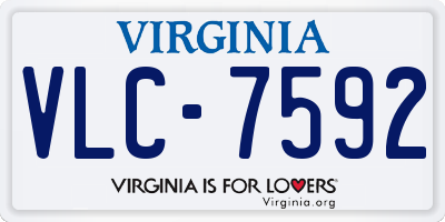 VA license plate VLC7592