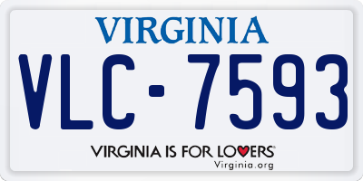 VA license plate VLC7593