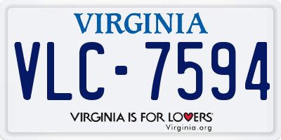 VA license plate VLC7594