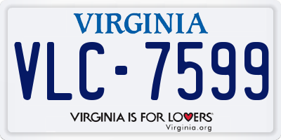 VA license plate VLC7599