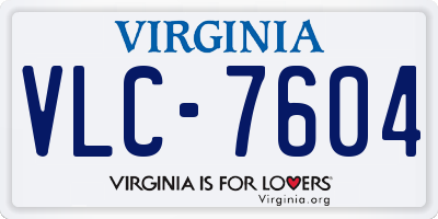 VA license plate VLC7604