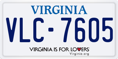 VA license plate VLC7605