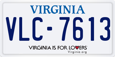VA license plate VLC7613