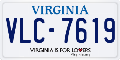 VA license plate VLC7619