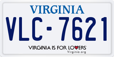 VA license plate VLC7621