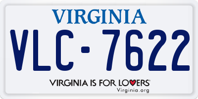 VA license plate VLC7622