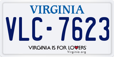 VA license plate VLC7623