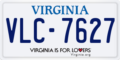 VA license plate VLC7627
