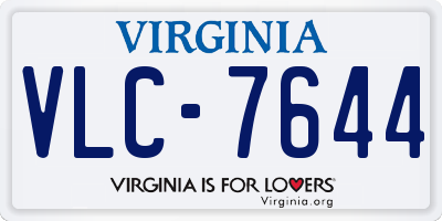 VA license plate VLC7644
