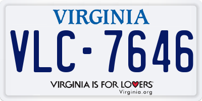 VA license plate VLC7646