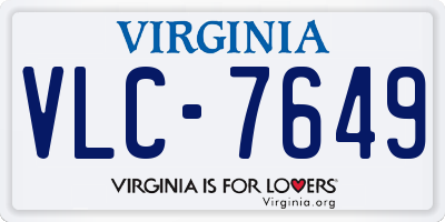 VA license plate VLC7649