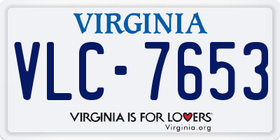 VA license plate VLC7653