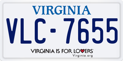 VA license plate VLC7655