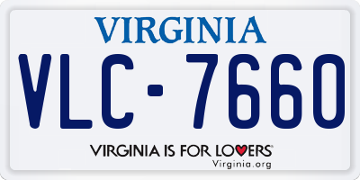 VA license plate VLC7660