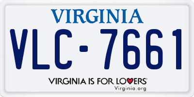 VA license plate VLC7661