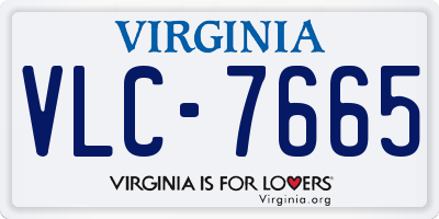 VA license plate VLC7665