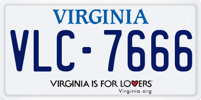 VA license plate VLC7666