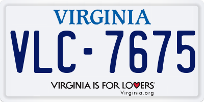 VA license plate VLC7675
