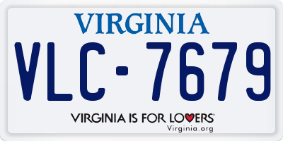 VA license plate VLC7679