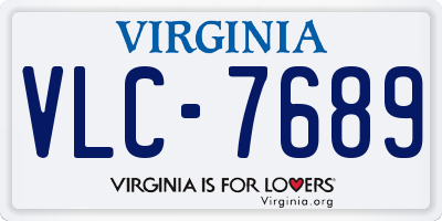 VA license plate VLC7689