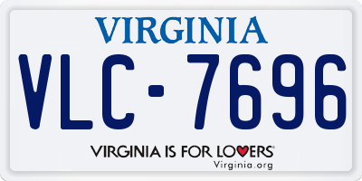 VA license plate VLC7696