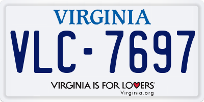 VA license plate VLC7697